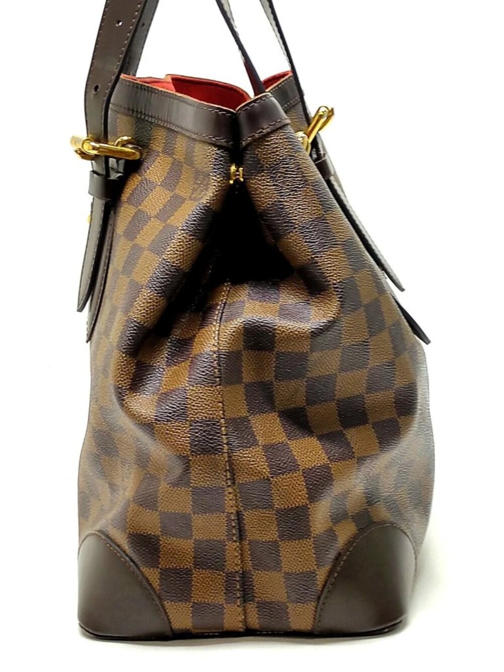 Authentic Louis Vuitton Hampstead MM Damier Ebene Tote Brown LV Shoulder Bag - Picture 4 of 16